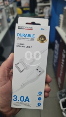 Mobile accessories in Bchamoun - كابل شحن ونقل بيانات Borofone BX121 متين بقوة 3.0A | Borofone BX121 Durable Charging & Data Cable