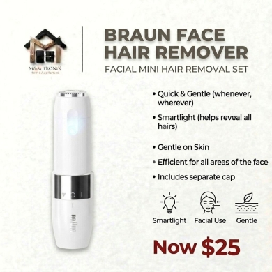 Santé & Beauté dans Beyrouth - ماكينة براون الصغيرة لإزالة شعر الوجه | Braun Facial Mini Hair Remover Set