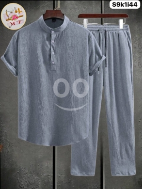 الملابس، الأحذية والزينة في Loussiya - طقم كتان رجالي تركي فاخر - إطلالة صيفية راقية | Men&rsquo;s Premium Turkish Linen Set