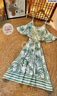 الملابس، الأحذية والزينة في Loussiya - فستان ريون قصير صيفي مريح وأنيق | Trendy Short Summer Rayon Dress