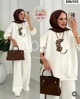 Clothes, Footwear & Accessories in Loussiya - بيجامة نسائية قطن نقشة تايجر مقاسات M-XXL | Women&#039;s Tiger Print Cotton Pajamas M-XXL
