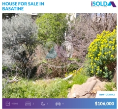450 Old house+3 plots of land+2 garden 4sale in Basatineالبساتين-عرمونCT24H2