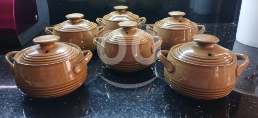 Kitchen appliances in Dawhet Aramoun - طقم أواني سيراميك حراري 6 قطع للفرن | 6-Piece Thermal Ceramic Cocotte Set for Oven