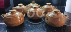 طقم أواني سيراميك حراري 6 قطع للفرن | 6-Piece Thermal Ceramic Cocotte Set for Oven