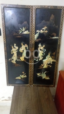 Antiques & Collectibles dans Dawhet Aramoun - لوحتين جداريتين أنتيك من الصدف والخشب | Antique Mother of Pearl Inlaid Wooden Wall Art Panels