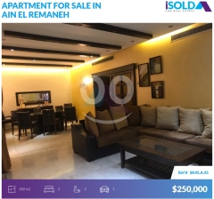 "Spacious" 160m2 apartment 4sale in Ain el remaneh - عين الرمانةSK45A45