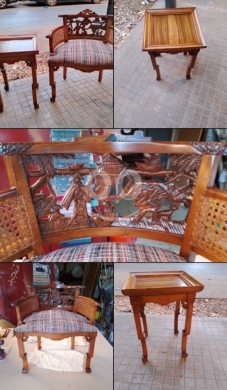 Other home furniture in Bchamoun - طقم صالون محفور يدوياً بتصميم شرقي عتيق | Hand-Carved Vintage Oriental Parlor Set