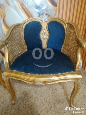 طقم صالون فرنسي كلاسيكي مذهب (3 قطع) | Gilded French Classical Salon Set — 2
