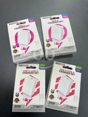 اكسسوارات الهاتف المحمول في مدينة بيروت - Borofone 20W Fast Charger Set | شاحن بوروفون سريع ٢٠ واط لجميع الهواتف
