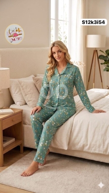 الملابس، الأحذية والزينة في Loussiya - بيجامة نسائية قطن ثقيل مقاسات كبيرة | Plus Size Heavy Cotton Women&#039;s Pajamas