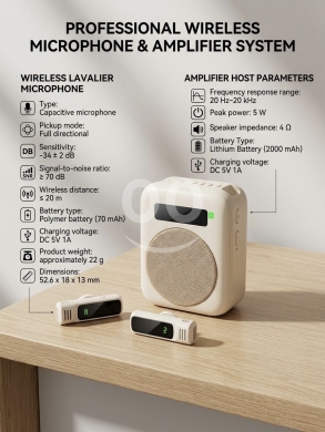 ميكروفون لاسلكي ونظام مكبر صوت احترافي | Professional Wireless Microphone & Amplifier Sys… — 2
