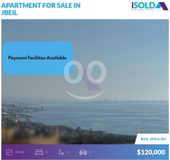 "Payment Facilities" 2 bedroom Apartment 4Sale+Sea View In Jbeil- جبيلJZ10A383