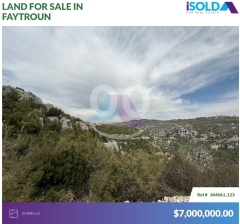34800m2 land+mountain view 4sale in Faytroun - أرض للبيع في فيطرونAM66L123