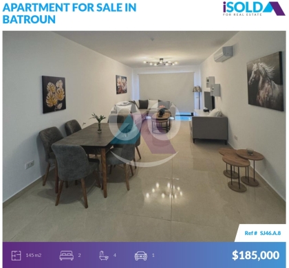 Apartments for sale in Batroun - Furnished Charming 2 bedroom apartment 4sale in Batroun Near The SoukSJ46A8