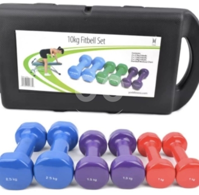 Other Goods in Saida - طقم أوزان دامبلز 10 كجم عالي الجودة مع حقيبة حمل | High-Quality 10kg Hand Weight Dumbbell Set
