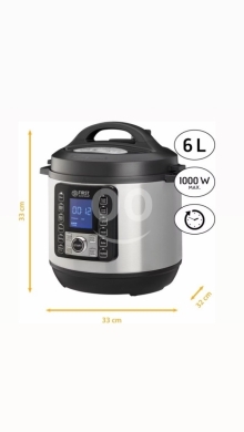 طنجرة ضغط كهربائية First سعة 6 ليتر 1000 واط مع شاشة | First 6L Multifunctional Electric … — 2