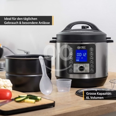 طنجرة ضغط كهربائية First سعة 6 ليتر 1000 واط مع شاشة | First 6L Multifunctional Electric … — 4