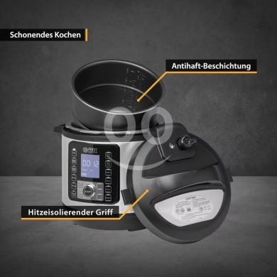 طنجرة ضغط كهربائية First سعة 6 ليتر 1000 واط مع شاشة | First 6L Multifunctional Electric … — 6