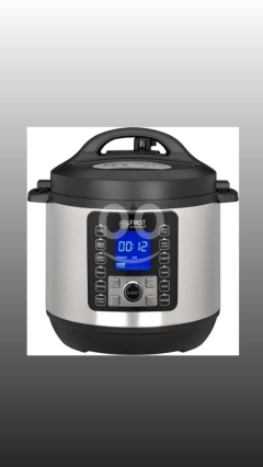 طنجرة ضغط كهربائية First سعة 6 ليتر 1000 واط مع شاشة | First 6L Multifunctional Electric Pressure Co