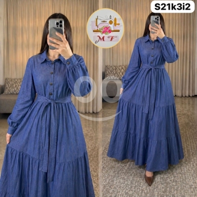 الملابس، الأحذية والزينة في Loussiya - فستان جينز تنسل صيفي ناعم كولكشن 2026 | Premium Tencel Denim Summer Dress 2026