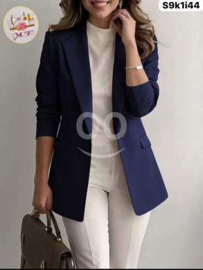الملابس، الأحذية والزينة في Loussiya - بليزر "باربي" تركي فاخر للمناسبات والعمل | Premium Turkish Barbie Fabric Women&#039;s Blazer