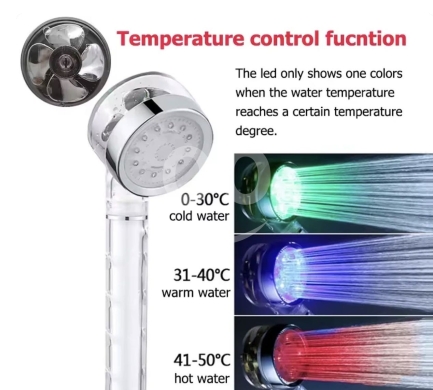 Kitchen appliances in Jeita - رأس دش مضيء LED بـ 3 ألوان ذكي | Smart LED Shower Head 3 Colors LED Light