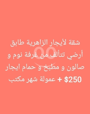 Apartments for rent dans Zahrieh - شقة أرضية للإيجار في الزاهرية غرفة وصالون | Ground Floor 1-BR Apartment for Rent in Zahrieh