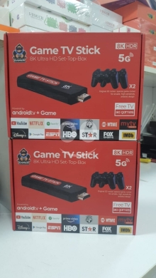 Gaming Console & Accessories in Hamra - جهاز ألعاب Stick 4K مع 10,000 لعبة ريترو نادرة | 4K Retro Game Stick Console 64GB 10k Games