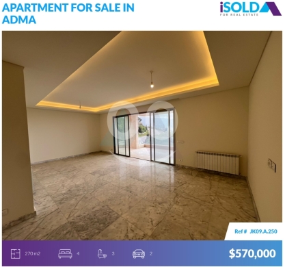 Apartments for sale in Adma - "LUX" Brand new 230m2 apartment+terrace+mountain view 4sale in AdmaJK09A250