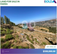 1267m2 Prime land mountain view 4sale in Faqra - keserwan - فقراAM66L126