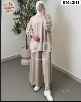 الملابس، الأحذية والزينة في Loussiya - بيجامة نسائية قطن فرانش تيري نخب أول | Women&rsquo;s Cotton French Terry Pajamas Set