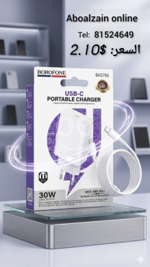 Mobile accessories in Beirut City - شاحن Borofone محمول سريع بقوة 30 وات USB-C | Borofone 30W Fast USB-C Portable Charger