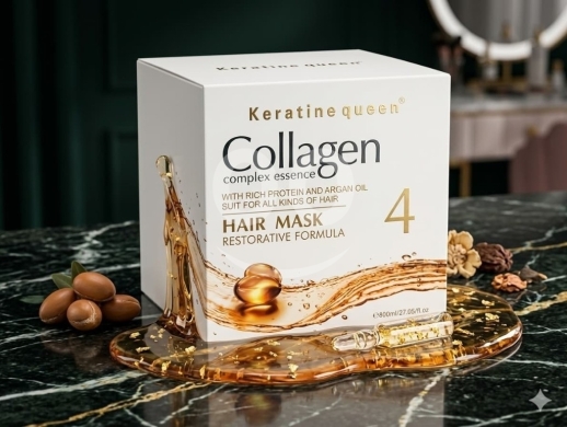 Health & Beauty in Beirut City - ماسك الكولاجين وبروتين الأرجان لترميم الشعر | Keratine Queen Collagen & Argan Hair Mask