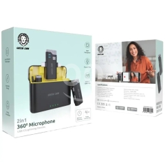 ميكروفون غرين ليون 3 في 1 لاسلكي 360 درجة | Green Lion 3-in-1 360° Wireless Microphone
