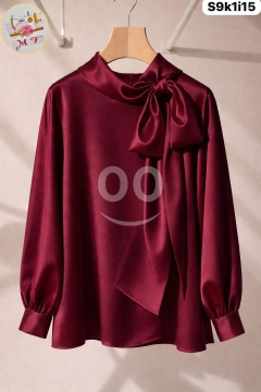 قميص ساتان نسائي ناعم جودة ممتازة مقاسات M-XXL | Chic Women's Satin Silk Shirt Premium Quality