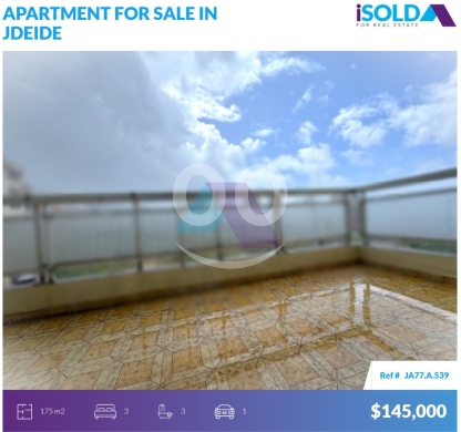 Apartments for sale in Jdeideh - 175m2 apartment+open view 4sale in Jdeide - شقة للبيع في الجديدةJA77A539
