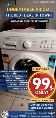 Other home appliances in Akkar el-Atika - غسالة GVA بحالة ممتازة - أداء قوي وتوفير طاقة | GVA Washing Machine - Excellent Condition