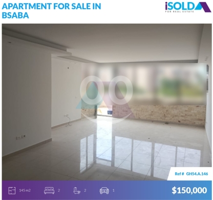 Apartments for sale in Bsaba - 2 bedroom apartment+mountain view 4sale in Bsaba-Baabda - شقة في بساباGH54A146
