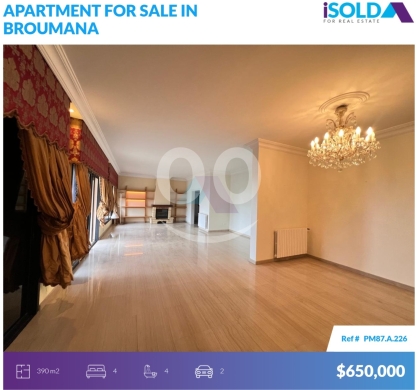 Apartments for sale in Broumana - 350m2 Duplex Apartment+Terrace+Open View 4sale in Broumana - برماناPM87.A.226