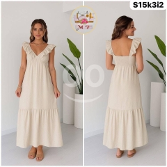 فستان ريون صيفي "سبور شيك" فري سايز | Summer Rayon Sport-Chic Dress Free Size