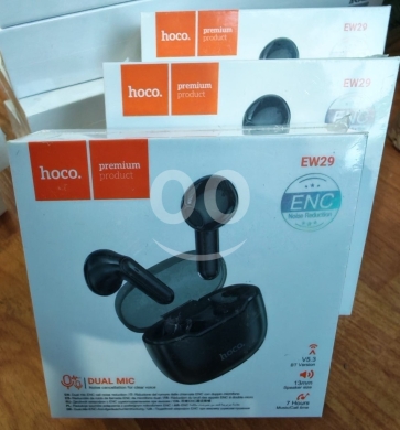 Mobile accessories in Manara - سماعات Hoco EW29 لاسلكية بميكروفون مزدوج وعازل للضوضاء | Hoco EW29 Wireless Earbuds ENC