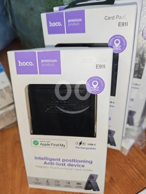 Mobile accessories in Manara - محفظة Hoco E91I ذكية مغناطيسية لتتبع وتحديد الموقع | Hoco E91I Smart Card Holder Finder