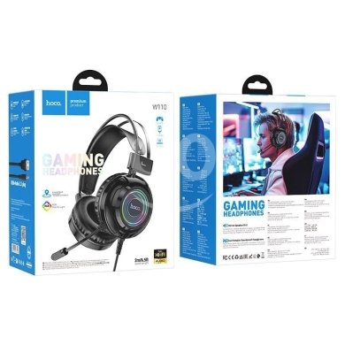 سماعة ألعاب هوكو بإضاءة RGB وجودة صوت عالية | Hoco Gaming Headset with RGB LED Light — 2