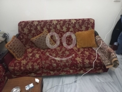 صالون خشب متين جداً ٦ قطع بحالة ممتازة | Durable 6-Piece Salon Set - Excellent Condition