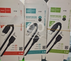 كابلات شحن هوكو X120 المتينة بنوعيها Type-C و iPhone | Hoco X120 Reinforced Data Cables