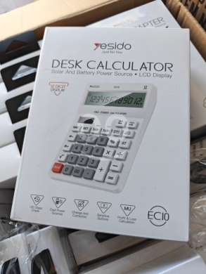 Mobilier et équipement de bureau dans Manara - آلة حاسبة مكتبية يسيدو EC10 بـ 12 خانة ونظام طاقة مزدوج | Yesido EC10 12-Digit Desk Calculator