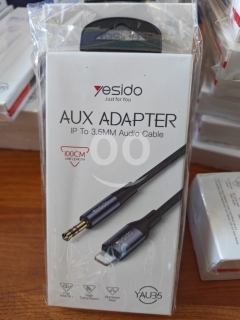 كابل يسيدو YAU35 محول صوت من آيفون إلى AUX بطول 1 متر | Yesido YAU35 Lightning to 3.5mm AUX Audio Ca