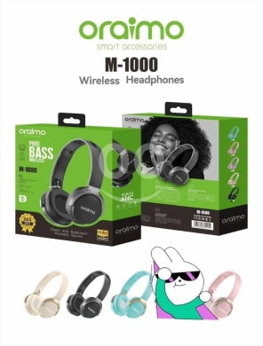 Mobile accessories in Ras El Nabaa - سماعات رأس لاسلكية Oraimo M-1000 | Oraimo Wireless Headphones M-1000