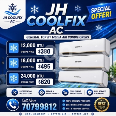 Heating & cooling appliances in Beirut City - عروض حصرية على مكيفات General Top by Midea بمختلف الأحجام | Exclusive General Top AC Offers
