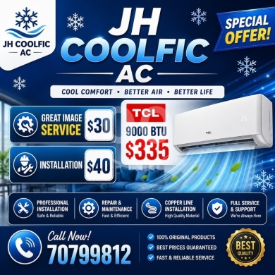 Heating & cooling appliances in Beirut City - عروض حصرية على مكيفات TCL بخدمات احترافية وأسعار مميزة | Exclusive TCL AC Offers